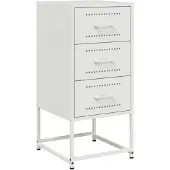vidaXL Table de chevet blanc 36x39x78 cm acier