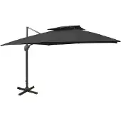 vidaXL Parasol ampli avec aération 300x300 cm noir