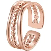 Hey Happiness Bague 'Layered Bead' or rose