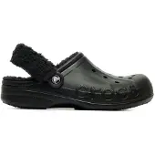 Crocs Baya Sabots à brides en peluche doublés Noir/Noir