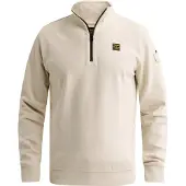PME Legend Sweat-shirt 'Sweatshirt with half-zip and badge' beige