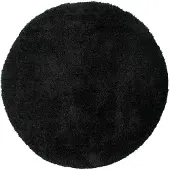 NATURL. Volero - Tapis Shaggy Rond - Noir Blaze | Un look - Ø 120cm