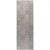 Studio Clarice Tapis de couloir – Hidde 3D Circles Gris | 80x350cm | Gris | Rectangulaire | Tapis