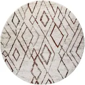 FRAAI Tapis rond berbère | Blend Diamond Terra | Ø 200cm | Terracotta | Rond | Tapis