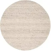 NATURL. Tapis en laine rond | Feline Blanc/Chiné | Ø 140cm | Blanc | Rond | Tapis