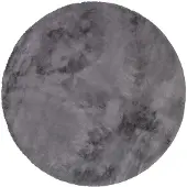 NATURL. Tapis rond à poils longs | Comfy Supreme Anthracite | Ø 100cm | Anthracite | Polyester | Rond