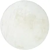 NATURL. Tapis rond à poils longs | Comfy Supreme Blanc | Ø 160cm | Blanc | Polyester | Rond