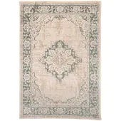 FRAAI Tapis vintage | Spring Medallion Crème/Vert | 140x200cm | Crème | Rectangulaire | Tapis