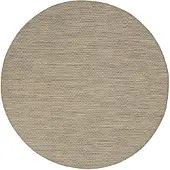 De Onlinewinkelier b.v. Tapis d'extérieur rond | Malta Arrow Naturel | Ø 100cm | Crème | Rond | Tapis d'extérieur
