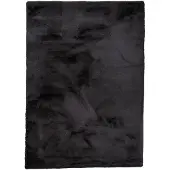 NATURL. Tapis doux à poils longs | Comfy Supreme Noir | 80x150cm | Noir | Polyester | Rectangulaire