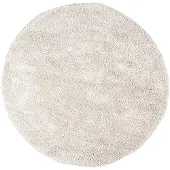 NATURL. Tapis rond à poils longs | Lofty Crème/Blanc | Ø 100cm | Crème | Rond | Tapis