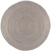 NATURL. Tapis en jute | Fair Rond Gris | Ø 140cm | Gris | Rond | Tapis