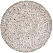 FRAAI Volero - Tapis d'extérieur rond - Summer Azteca Gris Clair - Ø 160cm