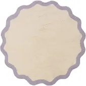 De Onlinewinkelier b.v. Tapis Rond Lavable – Hazy Lilas/Crème | Ø 200cm | Violet | Rond | Tapis