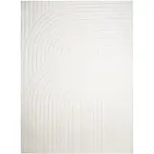 FRAAI Tapis scandinave | Charm Curves Blanc | 80x150cm | Blanc | Synthétique | Rectangulaire