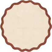 FRAAI Tapis Rond Lavable – Hazy Marron/Crème | Ø 160cm | Marron | Rond | Tapis