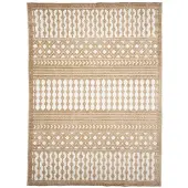 FRAAI Tapis lavable | Dunya Geo Beige/Blanc | 140x200cm | Crème | Rectangulaire | Tapis