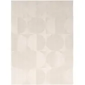 Studio Clarice Tapis en laine | Giselle Circles Crème | 220x330cm | Crème | Rectangulaire | Tapis