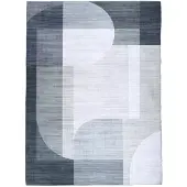 FRAAI Tapis d'extérieur abstrait | Groovy Shapes Vert | 120x170cm | Bleu | Rectangulaire | Tapis d'extérieur