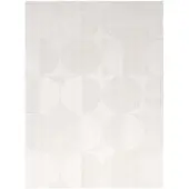Studio Clarice Tapis en laine | Giselle Circles Blanc | 160x230cm | Blanc | Rectangulaire | Tapis