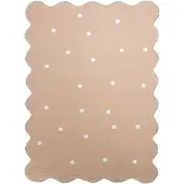 Little Olly Tapis lavable | Cloudy Dots Beige | 80x150cm | Beige | Rectangulaire | Tapis enfants