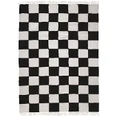 FRAAI Tapis damier | Blox Fringe Noir | 120x170cm | Noir | Rectangulaire | Tapis