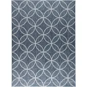 FRAAI Volero - Tapis d'extérieur géométrique – Faro Ripple Blue - 160x230cm
