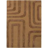 Studio Clarice Tapis en laine – Judith Lines Marron | 200x290cm | Marron | Laine | Rectangulaire