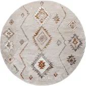 De Onlinewinkelier b.v. Tapis berbère rond | Blend Aztec Beige | Ø 240cm | Beige | Rond | Tapis