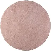 NATURL. Tapis rond doux | Teddy Rosa | Ø 120cm | Rose | Polyester | Rond