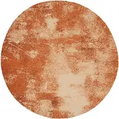 Studio Clarice Tapis rond abstrait | Candice Terracotta | Ø 120cm | Terracotta | Rond | Tapis
