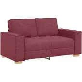 vidaXL Canapé 2 places vin rouge 120 cm Tissu