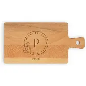 Yoursurprise Plateau de service personnalisé - Hêtre - Rectangulaire - Format Paysage - Taille S - Avec gravure