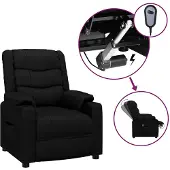vidaXL Fauteuil relax électrique noir similicuir