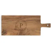 Yoursurprise Plateau de service personnalisé - Teck - Rectangle - Horizontal - Taille L - Avec gravure