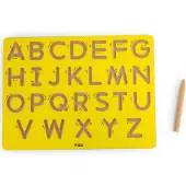 Vigatoys VIGA Tableau graphomoteur – Grandes lettres – Apprentissage de l'écriture