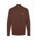 U.S. POLO ASSN. Pull-over ' UMBrison ' marron châtaigne
