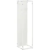 vidaXL Étagère à bois de chauffage Blanc 25x25x100 cm Acier laminé à froid