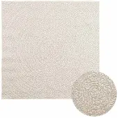 vidaXL Tapis ZIZUR Crème 120x120 cm Aspect jute Intérieur et extérieur
