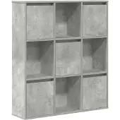 vidaXL Bibliothèque gris béton 89x24x101,5 cm bois d'ingénierie