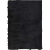 vidaXL Tapis shaggy à poils longs NAVARRA noir 160x230 cm polyester