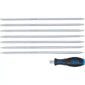 Bgs Jeu de tournevis avec lames échangeables Profil T (pour Torx) / profil TS (pour Torx Plus) 8 pièces
