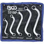 Bgs Jeu de clés polygonales doubles en S en pouces 3/8" - 3/4 5 pièces (1/2", 11/16", 19/32", 3/4", 3/8", 5/16", 5/8", 7/16", 9/16")