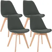 CLP lot de 4 chaises Linares tissu