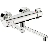 Hansa HANSAclinca Safety + robinetterie de lavabo, saillie 285 mm, levier de commande long, chromé