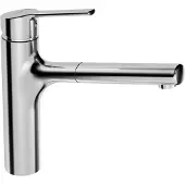 Hansa Hansaronda Robinet de cuisine, 1 jet, pivotant/goulot extractible, saillie : 200 mm, 03342273