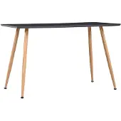 Möbelando Table de salle à manger Gris et chêne 120x60x74 cm MDF