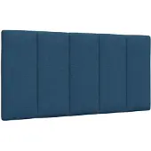 vidaXL Coussin de tête de lit "Hanko" bleu 100 cm Tissu
