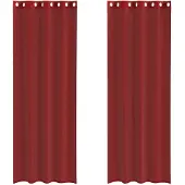 vidaXL Voile Rideaux avec oeillets 2 pcs. Rouge vin