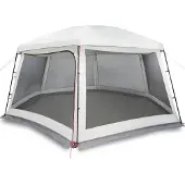 vidaXL Tente pour piscine avec toit amovible parois en filet gris 618x532cm
